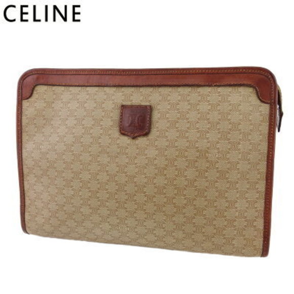 Celine clutch bag Shoulder Bag macadam beige brown leather - Picture 1 of 6